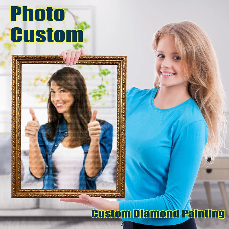 NICAI Photo Custom Diamond Painting 5D DIY Rhinestone Pictures Full Square Round Diamond Embroidery Sale Home Decor Gift