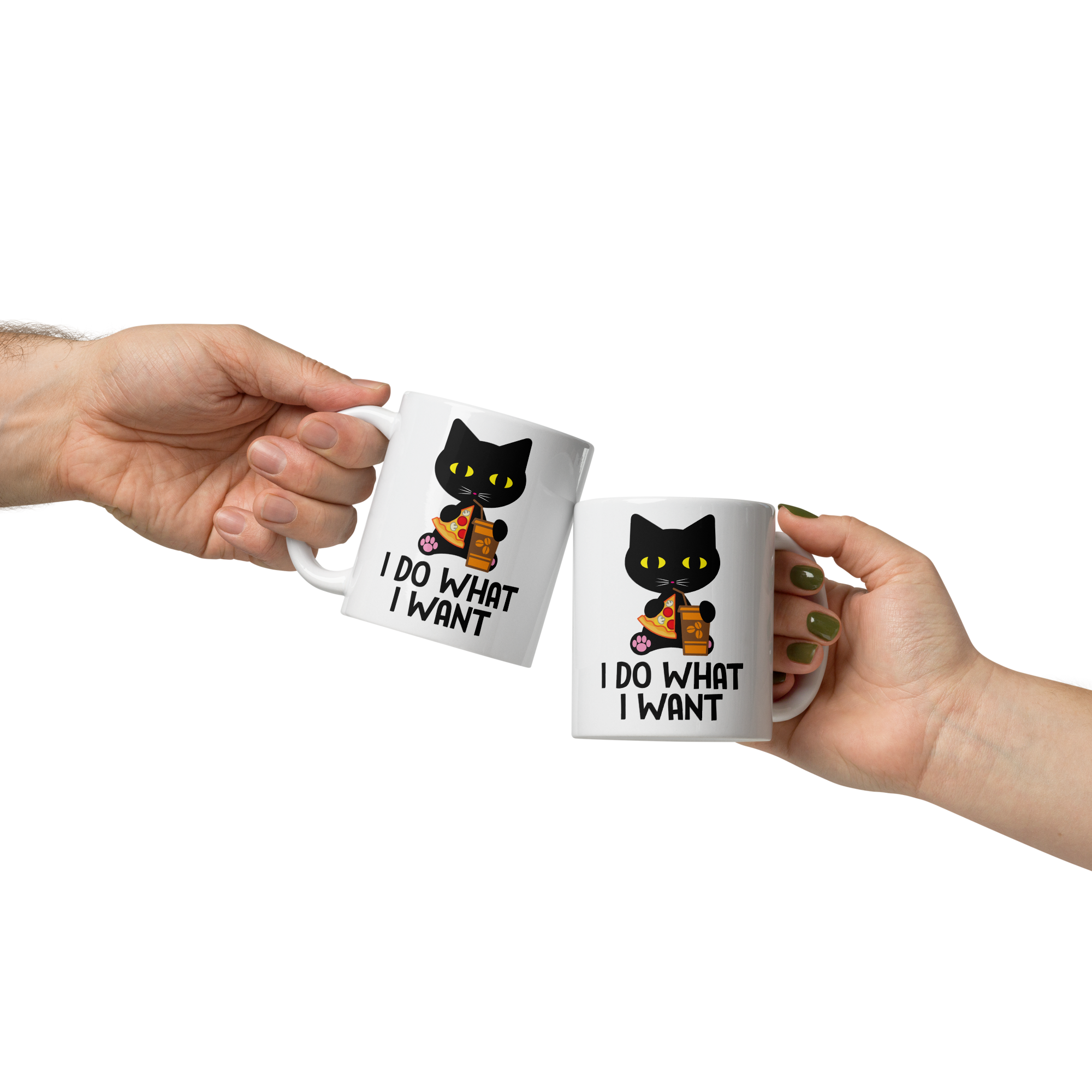 I Do Want I Want  Black Cat Mug-Personalized Mug