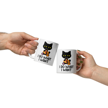 I Do Want I Want  Black Cat Mug-Personalized Mug